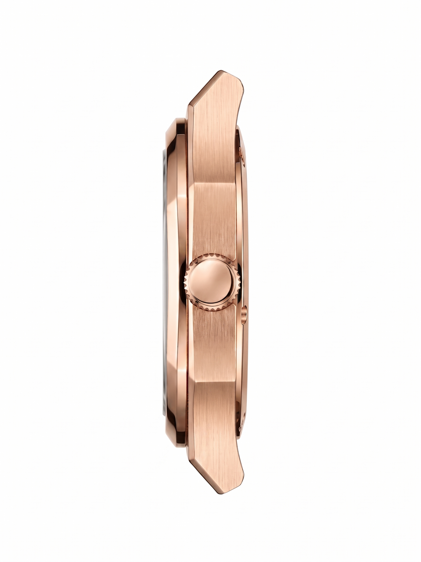Boîtier 38 mm de la montre DELOR ONDA 01 or rose — vue de profil
