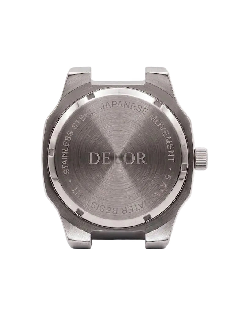 Delor Onda 02 Silver watch black dial