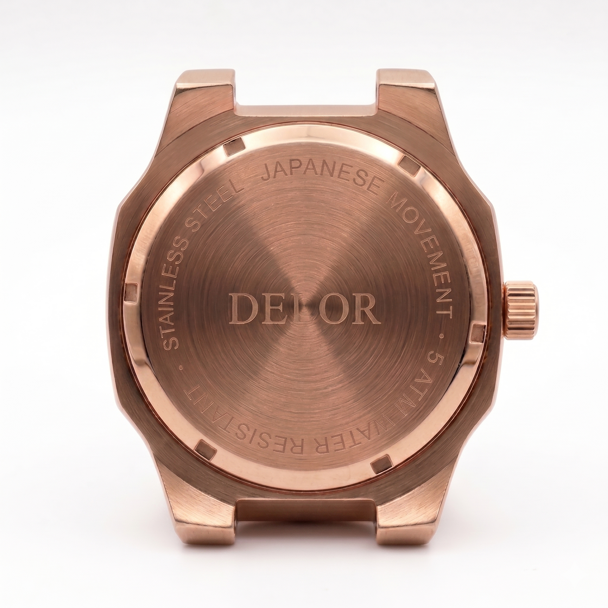 Fond de boîtier en acier inoxydable 316L de la montre DELOR ONDA 01